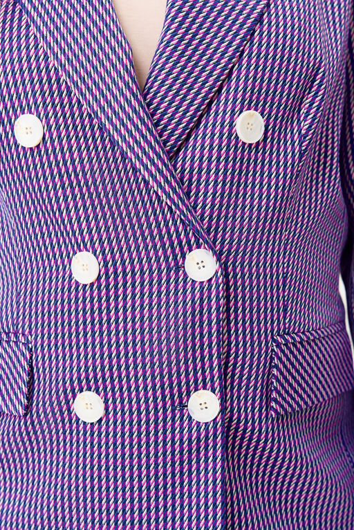 Жакет Swallow 816.1 Лилово-молочная мелкая гусиная лапка фото 8