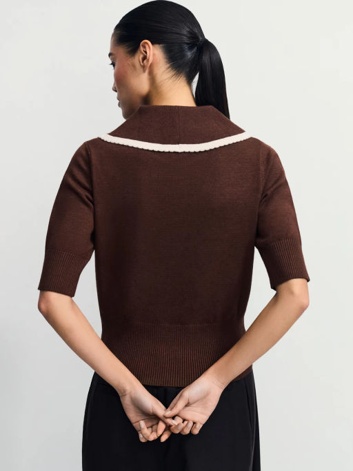 Джемпер с отложным воротником / Zarina  фото 6