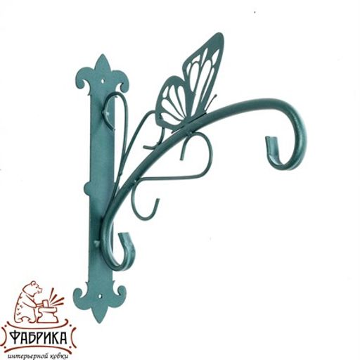 Кронштейн для подвесных кашпо Бабочка 201-032Gr - Фабрика интерьерной ковки фото 3