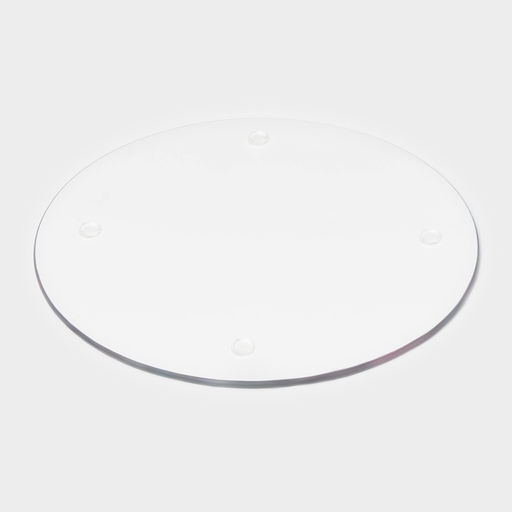 Доска разделочная Доляна «Голубой Агат», d=20 см, стекло, синяя