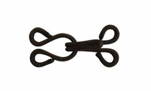 PRYM 261453 Крючки и петли для меховых изделий 25.2 мм в блистере 3 шт. черный