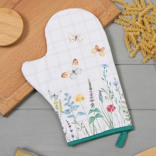 Варежка-прихватка Этель Полевые цветы 20х28см,саржа, 100% х/л, ватин 250г/м2