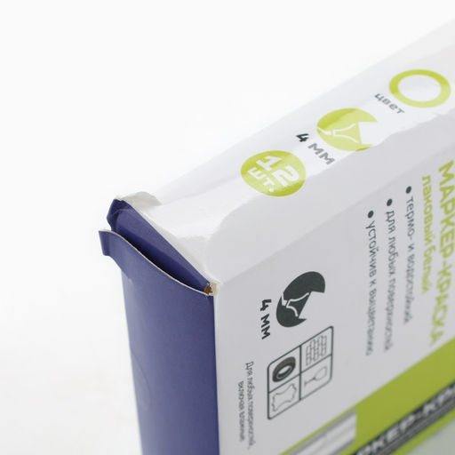 Цена за 12 шт. Маркер-краска, лаковый, наконечник пулевидный, 4 мм, белый, PRO Выбор