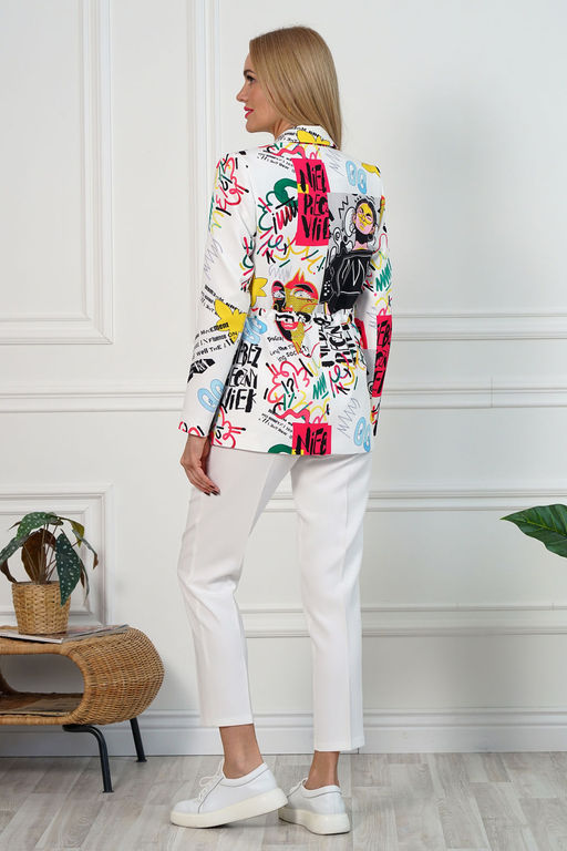 Костюм ALANI 2111 белые брюки - Alani collection фото 4
