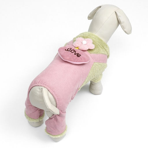 Комбинезон Love, размер XL (ДС 40 см, ОГ 50 см, ОШ 40 см), зелёный/розовый - Simaland фото 3