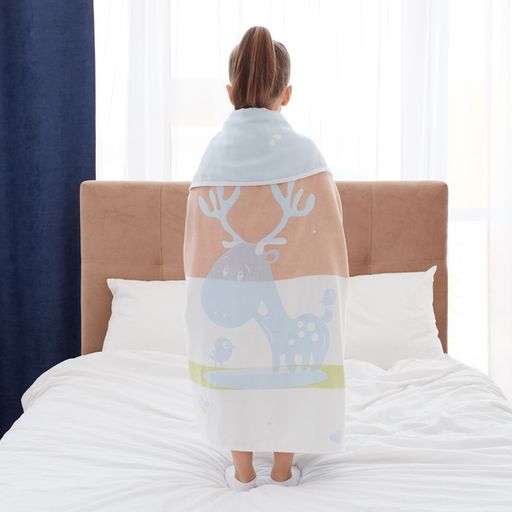 Полотенце детское Крошка Я Оленёнок 95х1005 см, цвет голубой, 100% хлопок, 280 г/м2  фото 16