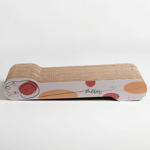 Когтеточка из картона с кошачьей мятой Meow, 45 18 см - Пушистое счастье фото 3