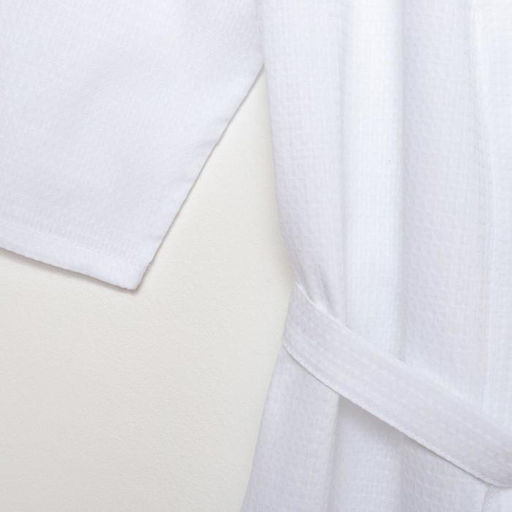 Халат вафельный женский Экономь и Я рукав 3/4 цвет белый размер 50-52, 100% хлопок, 200 г/м²