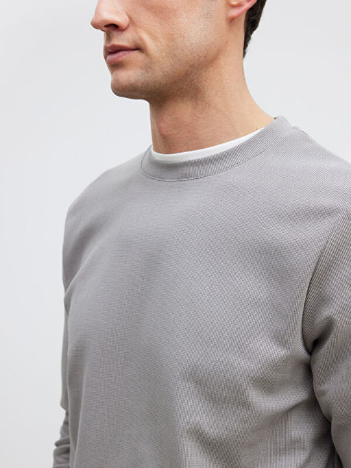 Bisiklet Yaka Erkek Sweatshirt