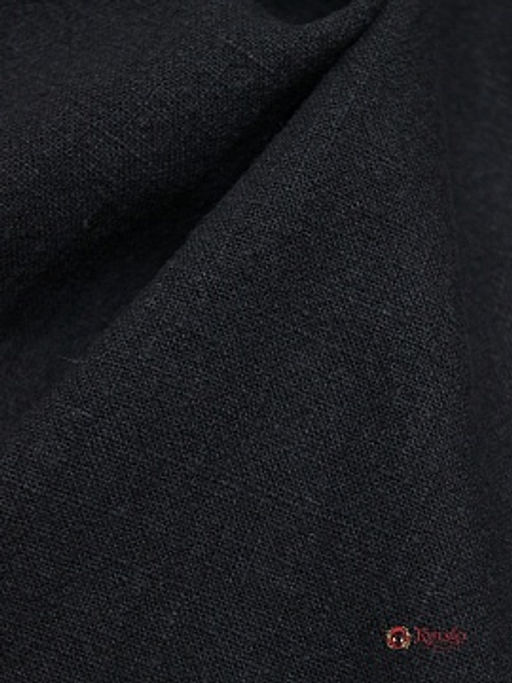 Мерный лоскут(ткань в отрезах) - Крапива Рами (Ramie) цв.Черный с серым оттенком, ш.1.4м - Купава фото 4