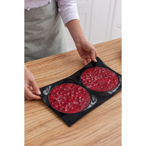 Форма для выпечки Доляна «Бискотто», силикон, 2 ячейки, 38×19×2 см, d=18 см, чёрная