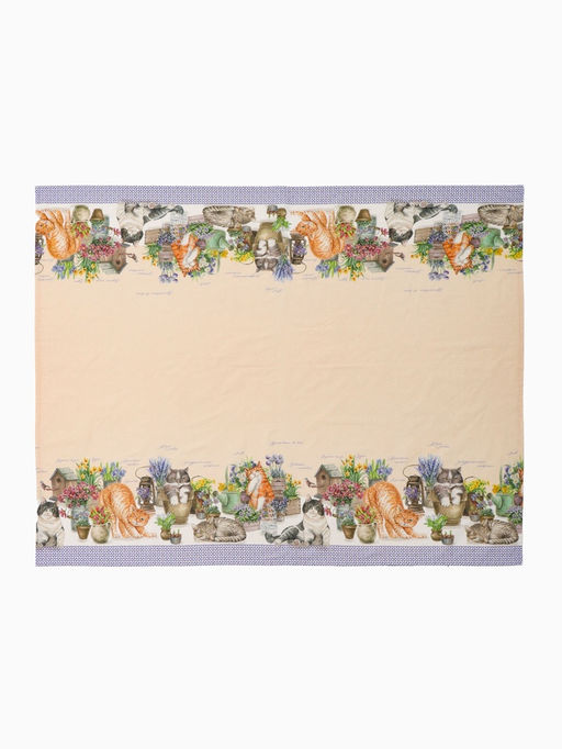 Скатерть Этель Уютные коты, 220?147 см, 100% хлопок, саржа 190 г/м?
