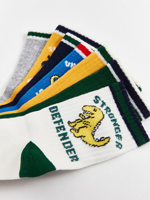 Desenli Erkek ?ocuk Soket ?orap 7li