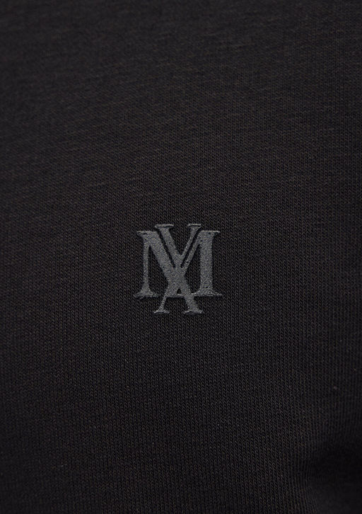 Bisiklet Yaka Siyah Basic Sweatshirt - Mavi фото 7