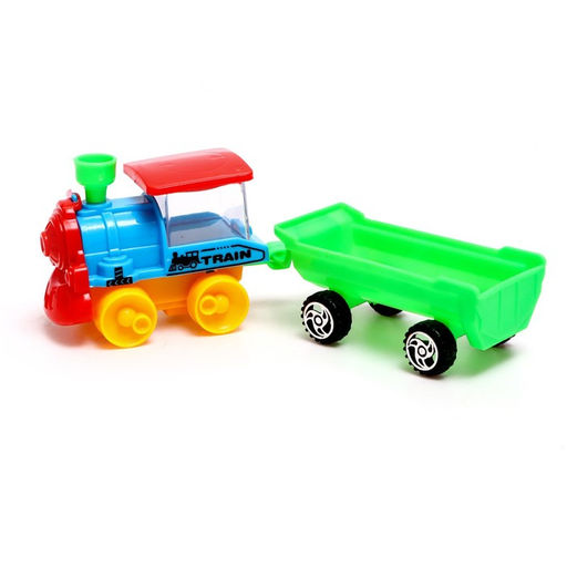 Паровоз инерционный «Классика», с прицепом, цвета МИКС