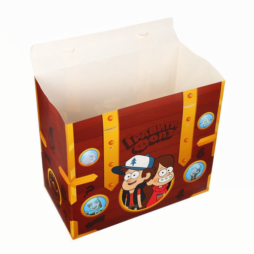 Пакет-коробка новогодний сундук Друзья, 37 ? 33 ? 20 см