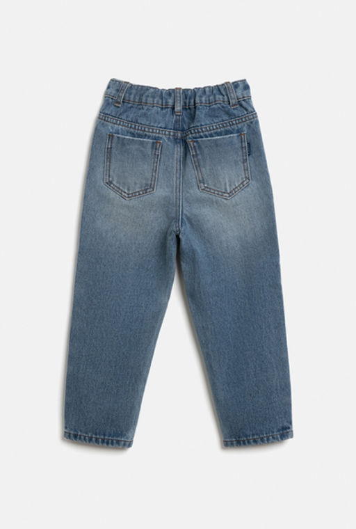 ACOOLA / Брюки джинсовые детские для девочек Roug синий  фото 4