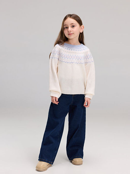 Bisiklet Yaka K?z ?ocuk Kazak