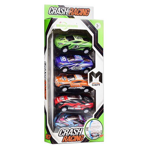 Набор машин "Веселый заезд" металл, в коробке