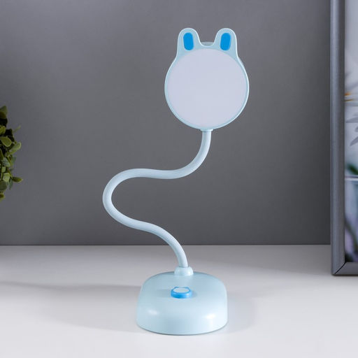 Лампа настольная RISALUX «Мими», светодиодная, 3 Вт, диммер, USB, голубая, 8×12.5×32 см