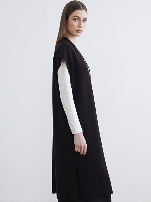 ?al Yaka Oversize Kad?n Triko Yelek