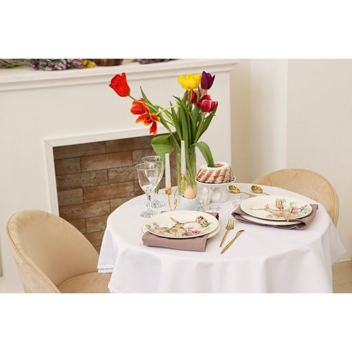 Тарелка фарфоровая обеденная Доляна Зайка, d=25,5 см, цвет белый  фото 15