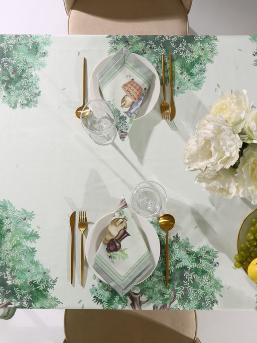 Набор кухонный «Этель» Olivia, скатерть 220×145 см ± 3 см, салфетки 40×40 см-12 шт., 100% хлопок