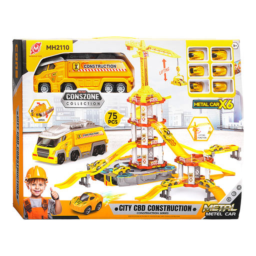 Парковка "Приключения на стройке" (75 предметов) в коробке