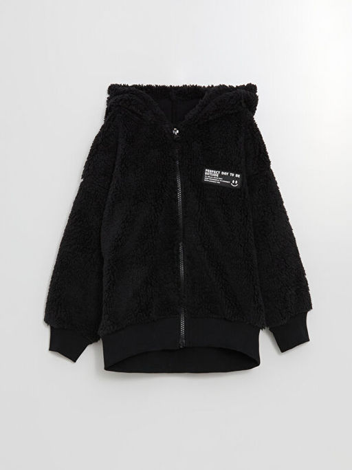 Kap??onlu Erkek Bebek Fermuarl? Sweatshirt