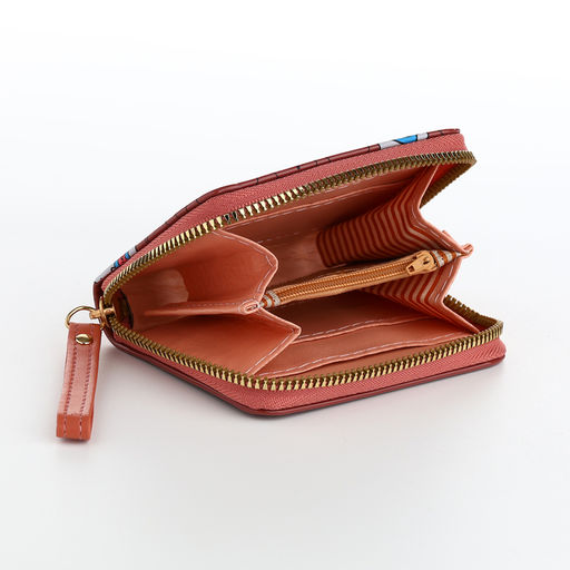 Кошелёк на молнии, коричневый