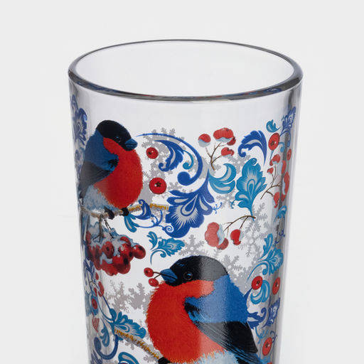 Набор стаканов новогодний «Снегири на рябине», 230 мл, 6 шт., стекло