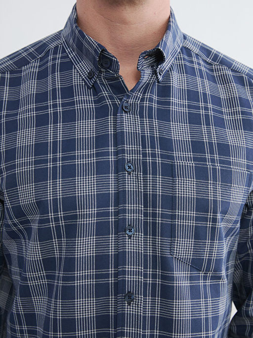 Regular Fit Ekose Gabardin Erkek G?mlek