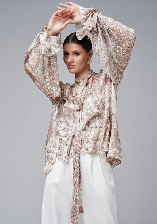 в стиле БОХО блузка из шифона - Sahar art lab фото 11