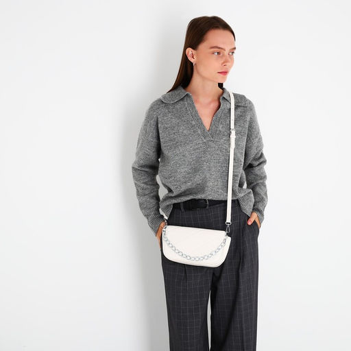 Сумка-мессенджер на магните, цвет белый - Simaland фото 9