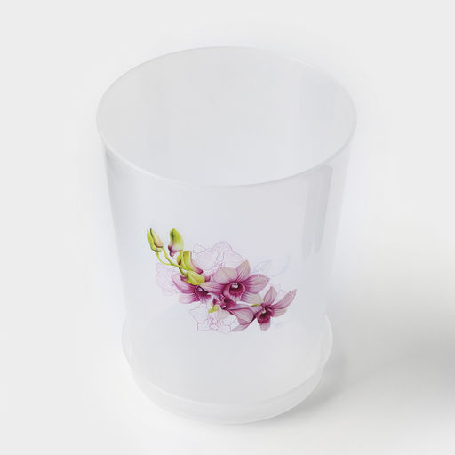 Горшок для орхидей с поддоном, 3.5 л, пластиковый, прозрачный