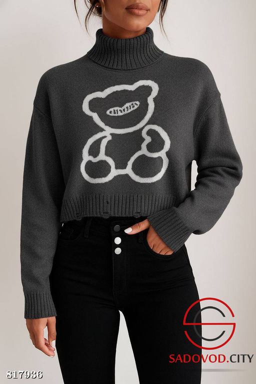 Теплый свитер с медведем - Bruno фото 4