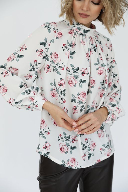 Блузка со сборкой по переду - Looklikecat фото 2