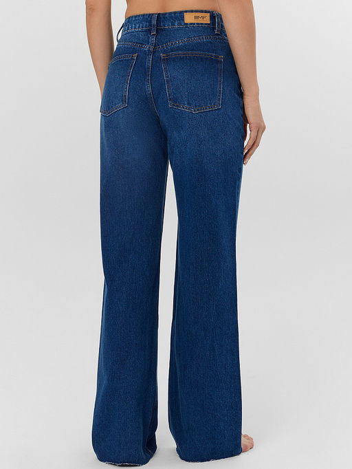 Джинсы женские wide leg темно-синие - Mark formelle фото 3