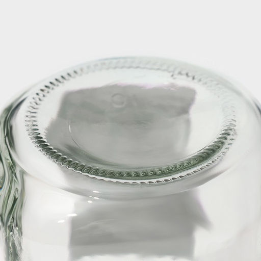 Кружка Доляна Лаванда, 450 мл, 10?7.5?13 см, с ручкой, крышкой и трубочкой, стекло, прозрачная