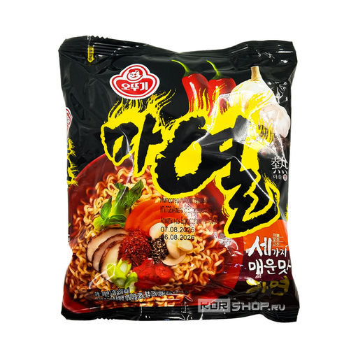 Лапша б/п Ма Ёль Рамен MaYeul Ramen Ottogi, Корея, 120 г