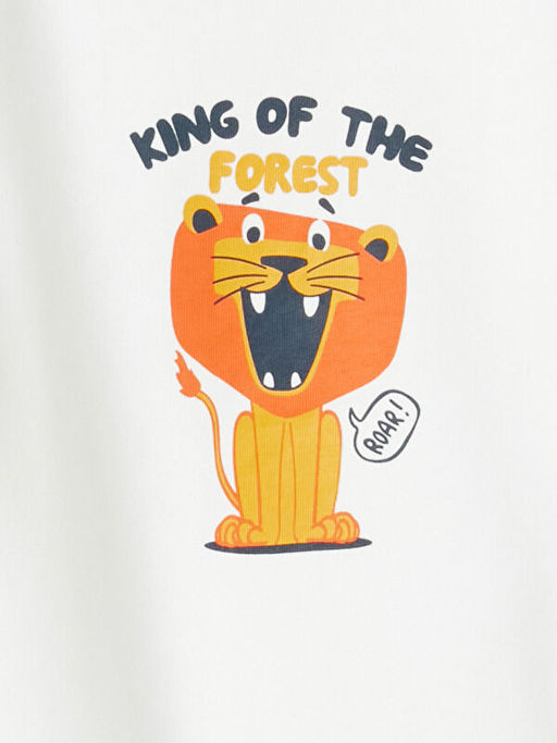 Bisiklet Yaka Bask?l? Erkek Bebek Sweatshirt - Waikiki фото 2