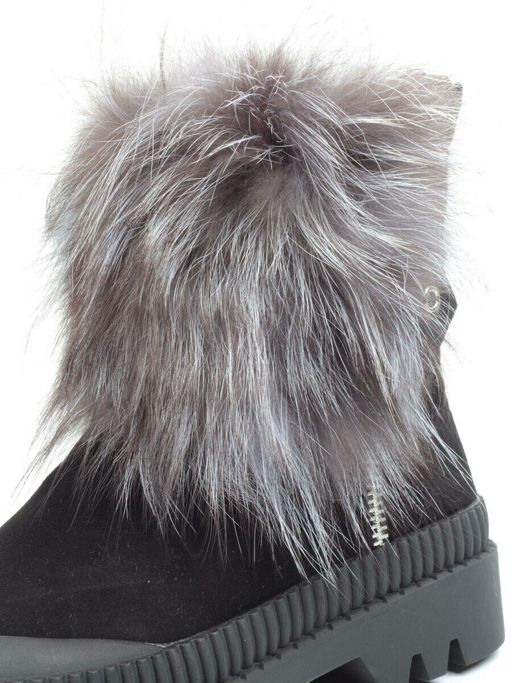 04-M20-5045 Ботинки зимние женские (натуральная замша, натуральный мех) - Фабричный китай фото 9