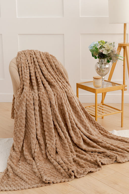 Плед покрывало Черепаха однотонный велсофт - Натали фото 16