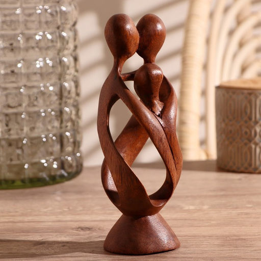 Сувенир «Семья», 20×6×6 см, дерево, коричневый