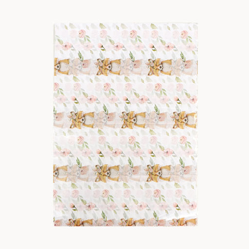 Цена за 10 шт. Бумага упаковочная тишью Лисица и сад, 50 см ? 70 см, 17 грамм