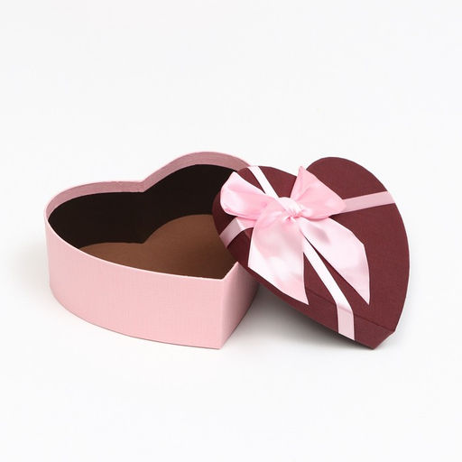 Набор подарочных коробок сердце 3 в 1, бордовый, 21?19?9 - 15.5?14?6 см
