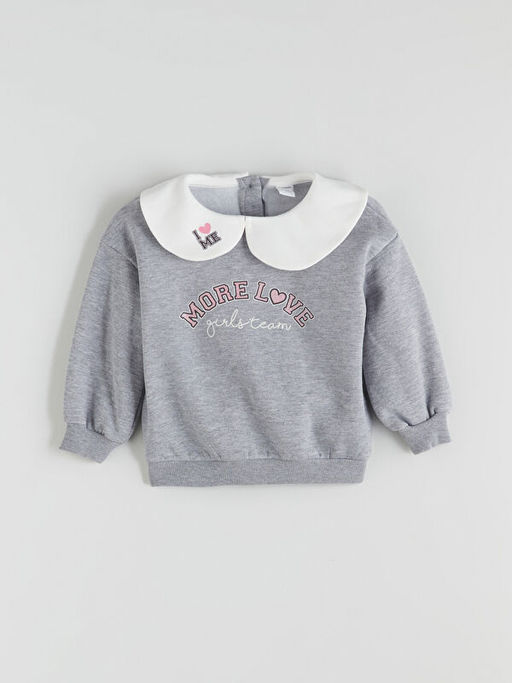 Bebe Yaka K?z ?ocuk Sweatshirt ve E?ofman Alt?