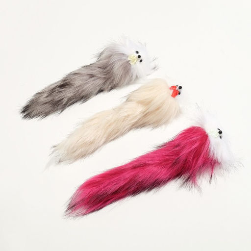 Цена за 3 шт. Мышь из искусственного меха, до 24 см с хвостом, микс цветов - Simaland фото 2