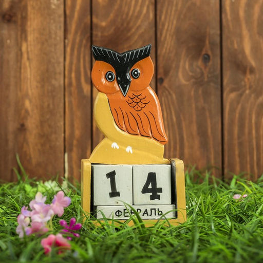 Вечный календарь настольный Сова, 10.5519 см, дерево - Simaland фото 5
