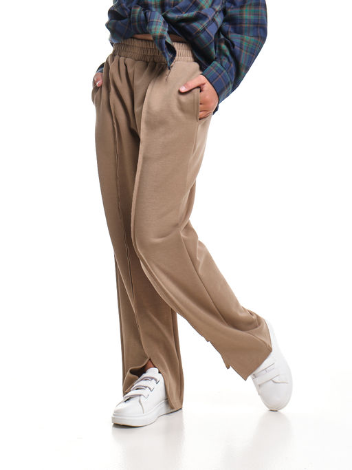 Брюки со строчкой для девочки 33-7499 хаки - Mini maxi фото 8